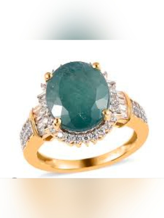 Gem Treasures Jewelry - Extremly Rare Natural Grandiderite & Ziron Vermeil Ring Size 8 New!